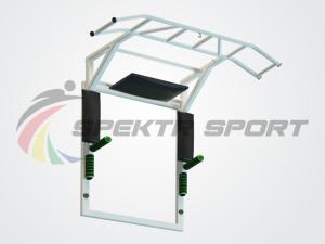 Купить Турник-брусья-пресс на раме Прометей цельносварной с доп. хватами цв. белый в Нягани 