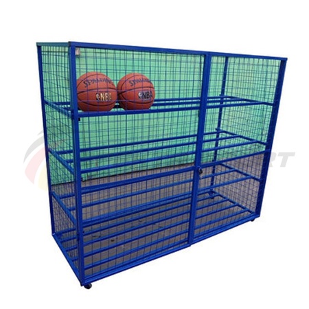Купить Стеллаж для хранения мячей и инвентаря передвижной металлический (сетка) Цельносварной в Нягани 